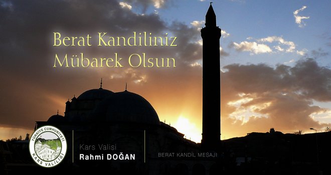  Vali Doğan'dan Berat Kandili Mesajı
