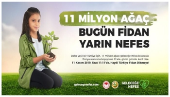 11 Kasım’da 11 Milyon Fidan Dikimi