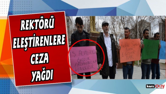 ARDAHAN  ÜNİVERSİTESİ REKTÖRÜ BİBER'İ ELEŞTİRENLERE CEZA YAĞDI!