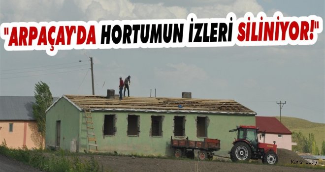 Arpaçay'da Hortumun İzleri Siliniyor!