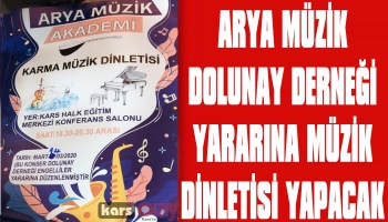 Arya Müzik Dolunay Derneği Yararına Müzik Dinletisi Yapacak