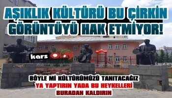 Aşıklar Heykelleri Bakımsızlıktan Dökülüyor