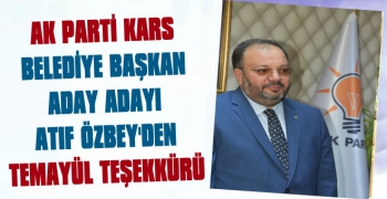 Atıf Özbey’den Temayül Teşekkürü