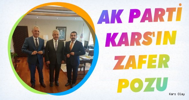 Bakan Arslan, Beyribey ve Çalkın’dan Zafer Pozu