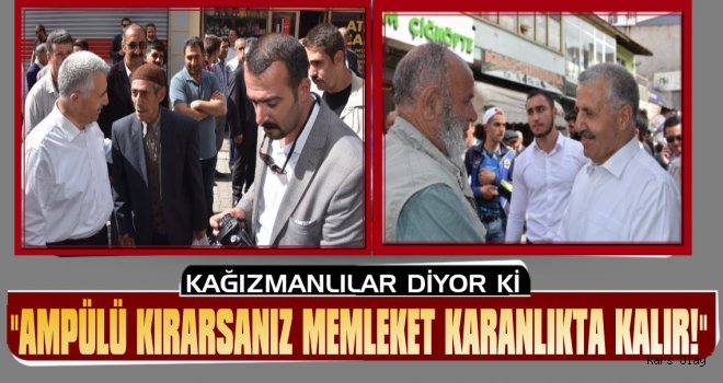 Bakan Arslan Kağızman'da Esnafı Ziyaret Etti