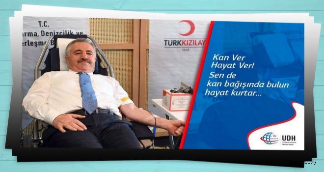 Bakan Arslan'dan 'Kan Ver Hayat Ver' Kampanyasına Destek