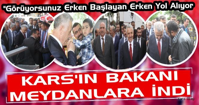 Bakan Arslan'dan Kars'ta Esnaf Ziyareti