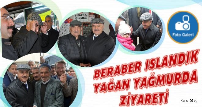 Bakan Arslan'dan Kars'ta Yağmur Altında Esnaf Ziyareti