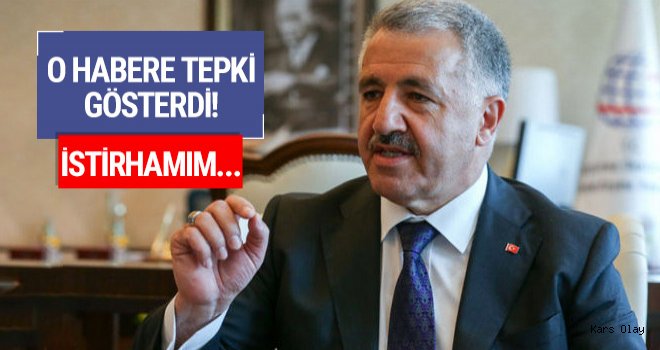 Bakan Arslan'dan o habere tepki! İstirhamım...