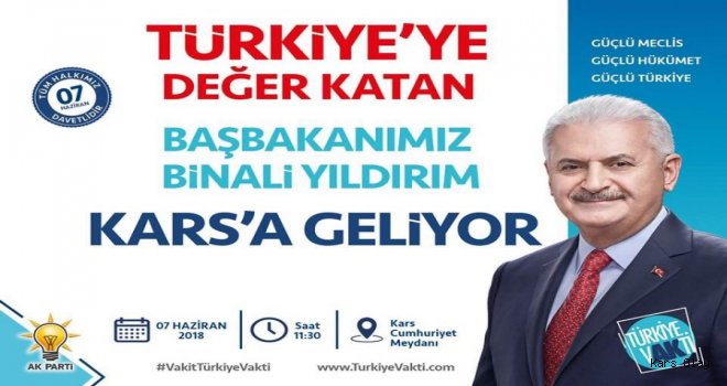 Başbakan Karslılar İle Buluşacak