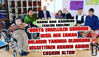 Başkan Altun'dan 'Dünya Engelliler Günü' Mesajı