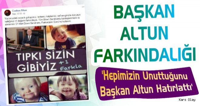 Başkan Altun'dan Farkındalık Oluşturan Mesaj