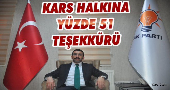 Başkan Çalkın'dan Kars'a EVET Teşekkürü