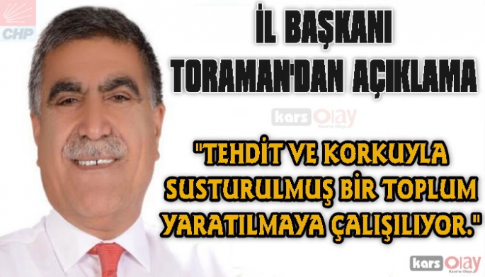 Başkan Toraman, açıklamalarda bulundu.