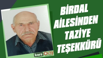 Birdal Ailesinden Taziye Teşekkür Mesajı