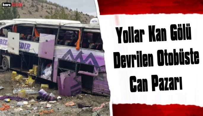 'Bizim Iğdır' Firmasına Ait Yolcu Otobüsü Devrildi, 24 Yaralı