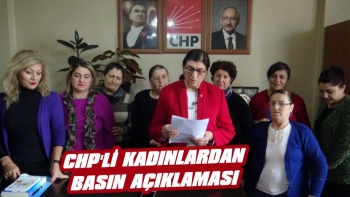 CHP'li Kadınlardan 'Kadına Şiddete Hayır' Açıklaması