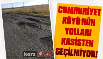 Cumhuriyet Köyünün Yolları Kasisten Geçilmiyor