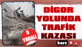 Digor Yolunda Trafik Kazası: 5 Yaralı