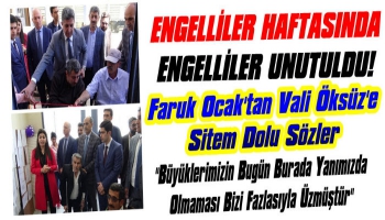 Engelliler Haftasında Engelliler Unutuldu