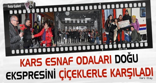 Esnaf Odaları Doğu Ekspresi Misafirlerini Çiçeklerle Karşıladı