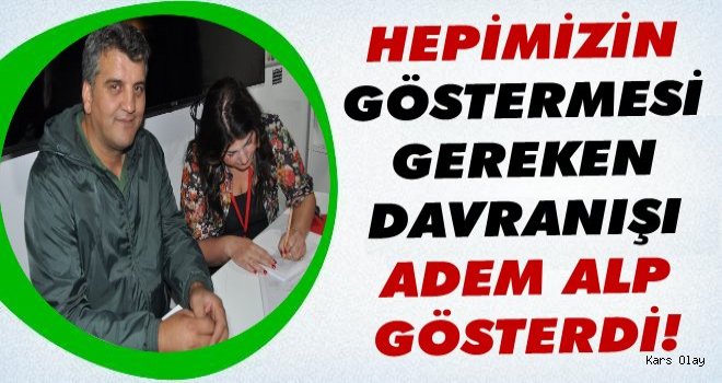 Gazeteci Adem Alp'tan Örnek Davranış!