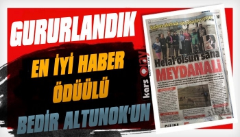 Gazeteci Bedir Altunok’a En İyi Haber Ödülü