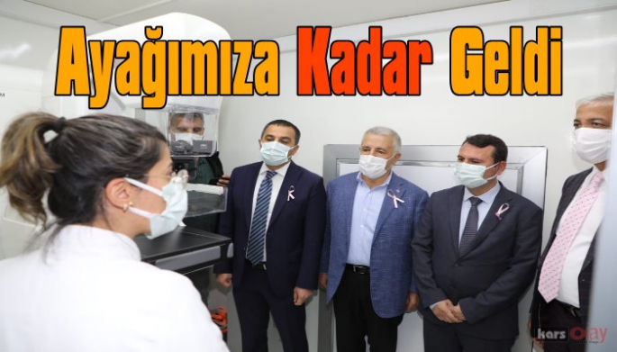 Gezici Kanser Tarama Aracı Kars'ta Hizmete Girdi