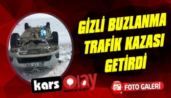 Gizli Buz Otomobile Takla Attırdı