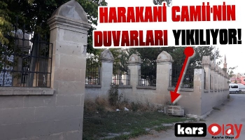Harakani Camii'nin Duvarı Bakımsızlıktan Yıkılıyor!