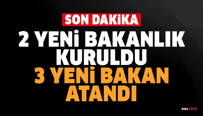 İki yeni bakanlık kuruldu, 3 yeni bakan atandı!