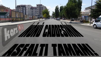 İnönü Caddesinin Asfaltı Tamamlandı