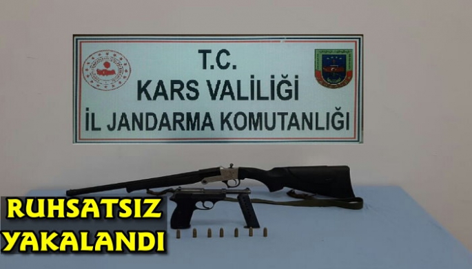 Jandarma ruhsatsız silahları yakaladı