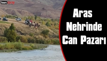 Aras Nehrine Uçan Traktörün Altında Kalan Sürücü Can Verdi