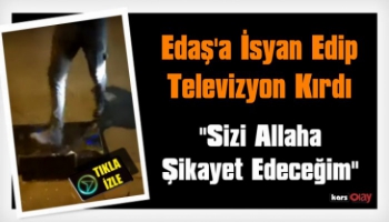 Yüksek Elektrik Faturasına Tepki Gösteren Vatandaş Edaş'ın Önünde Televizyon Kırdı