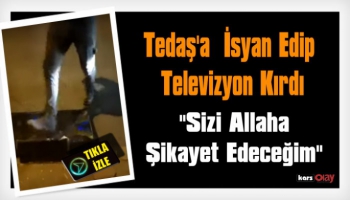 Yüksek Elektrik Faturasına Tepki Gösteren Vatandaş Tedaş'ın Önünde Televizyon Kırdı