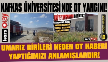 Kafkas Üniversitesi Kampüsünde Ot Yangını