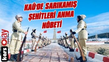 Kafkas Üniversitesi Öğrencilerinden Sarıkamış Şehitleri’ni Anma Nöbeti