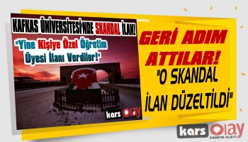 Kafkas Üniversitesinin O Skandal İlanı Düzeltildi