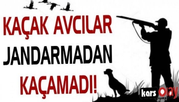 Kağızman'da Kaçak Avcılar Jandarmadan Kaçamadı