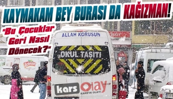 Kağızman'da Yoğun Kar var Ama Tatil Yok!