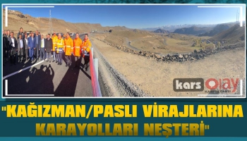 Kağızman Paslı Virajlarına Karayolları Neşteri