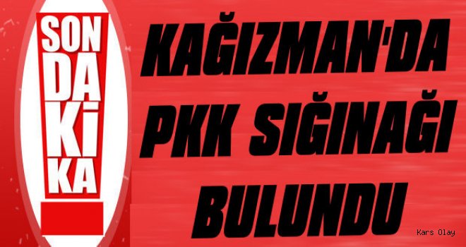 Kağızman'da PKK Sığınağı Bulundu