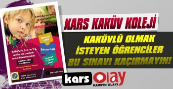 KAKÜV Kars'ta Bursluluk Sınavı Düzenliyor