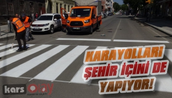 Karayolları Ekipleri Şehir İçinde Çalışıyor