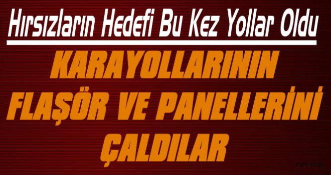 Karayollarının Flaşör ve Panellerini Çaldılar