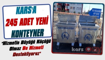 Kars’a 245 Adet Yeni Konteyner