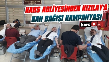 Kars Adliyesinden Kızılay'a Kan Bağışı