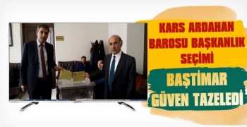 Kars Ardahan Bölge Barosu Başkanlığına Yeniden Baştimar Seçildi