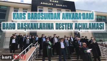 Kars Barosundan Ankara'daki Baro Başkanlarına Destek Açıklaması